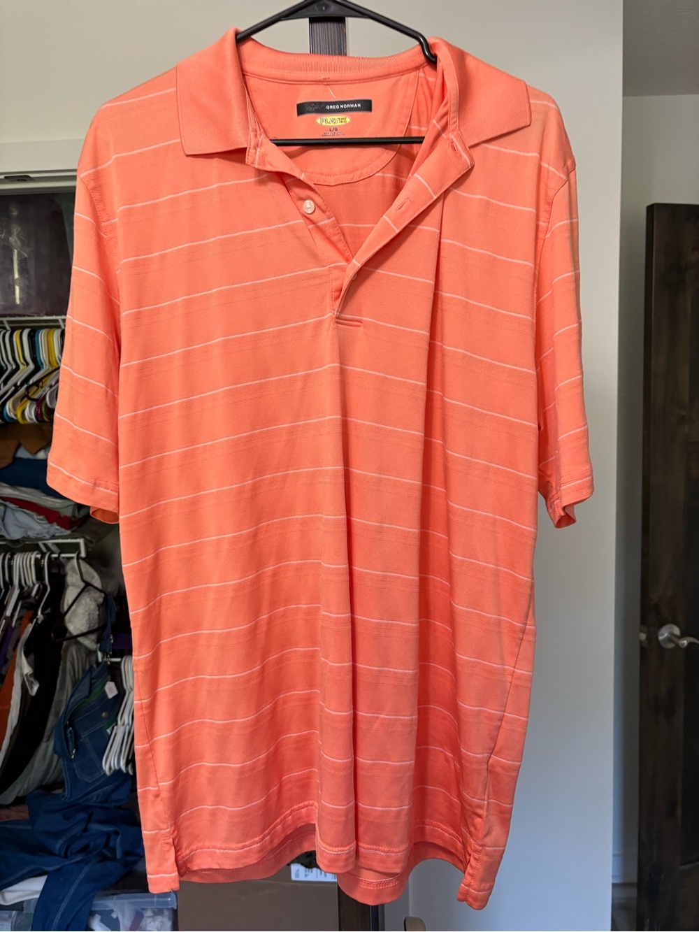 greg norman striped polo